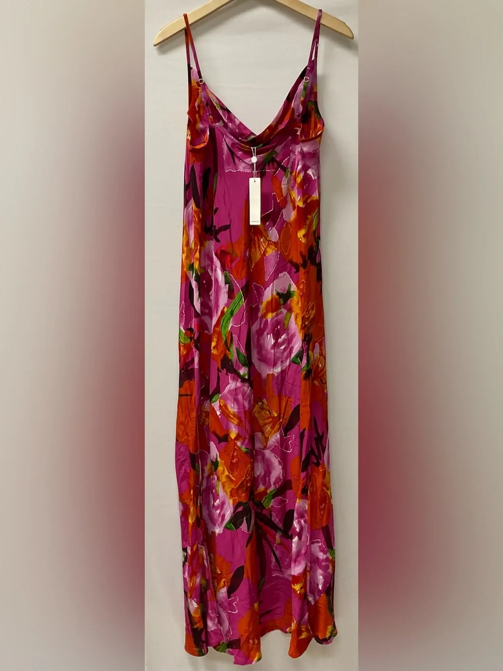 Brand New-Trina Turk Silk Floral Maxi Slip Dress